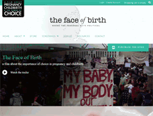 Tablet Screenshot of faceofbirth.com
